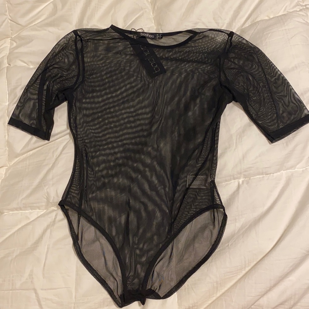 Boohoo Tall Full Mesh Bodysuit